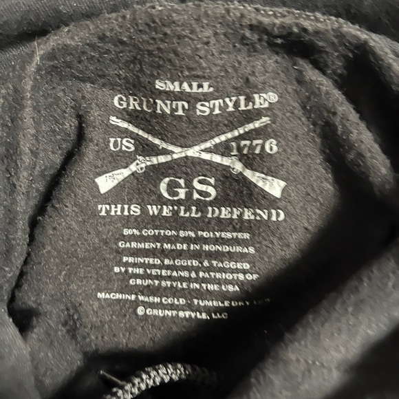 GRUNT STYLE Women’s Black Hoodie with White Bullet Graphic Size S - Picture 4 of 5